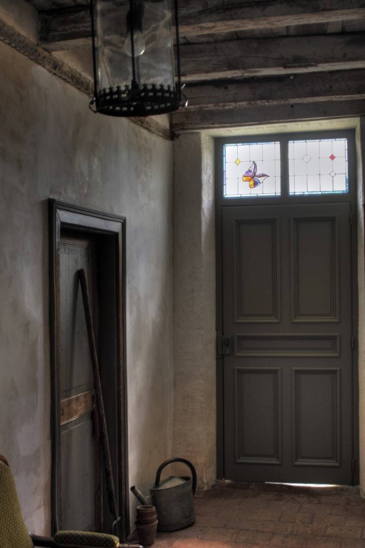 clair de lumière - vitrail - porte d'entrée - maison berrichonne - le menoux