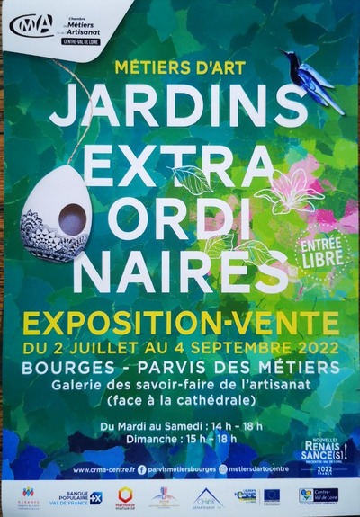 Bourges - parvis des métiers - jardins extraordinaires - vitrail - clair de lumière - expositions -